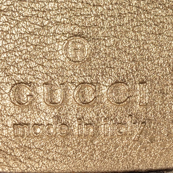 GUCCI Sherry Tote Bag Beige Gold GG Canvas Leather - Picture 7 of 10